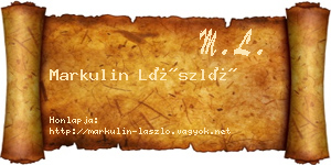 Markulin László névjegykártya